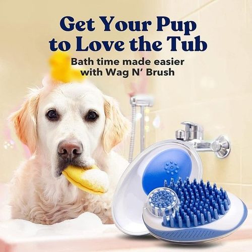 Pet Dog Cat Bath Brush 2-in-1 Pet SPA Massage Comb